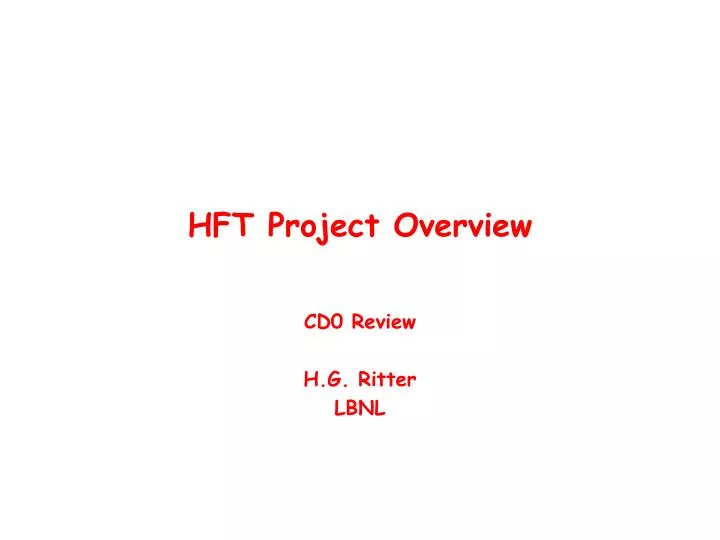 hft project overview