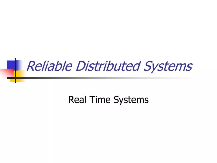 reliable distributed systems