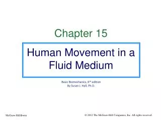 Chapter 15 Human Movement in a Fluid Medium