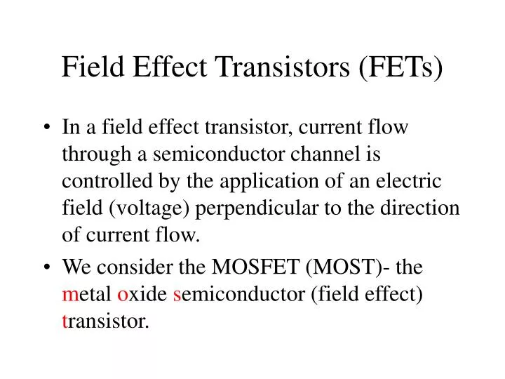 field effect transistors fets