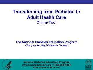 Transitioning from Pediatric to Adult Health Care Online Tool