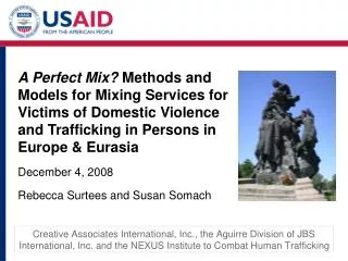 A Perfect Mix? Methods and Models for Mixing Services for Victims of Domestic Violence and Trafficking in Persons in Eu