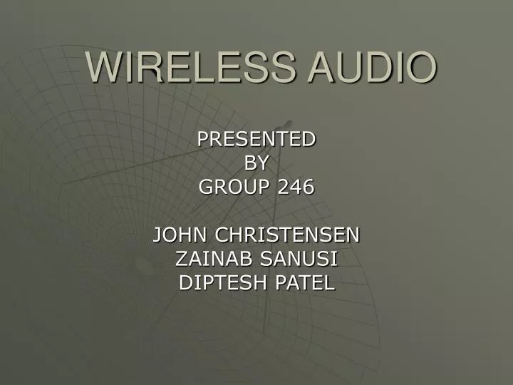 wireless audio
