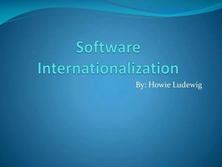 software internationalization