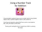 Using a Number Track for Addition - slide 1
