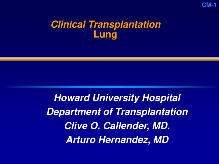 clinical transplantation lung
