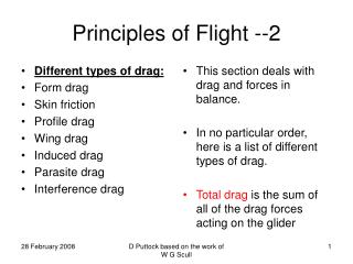 Principles of Flight --2