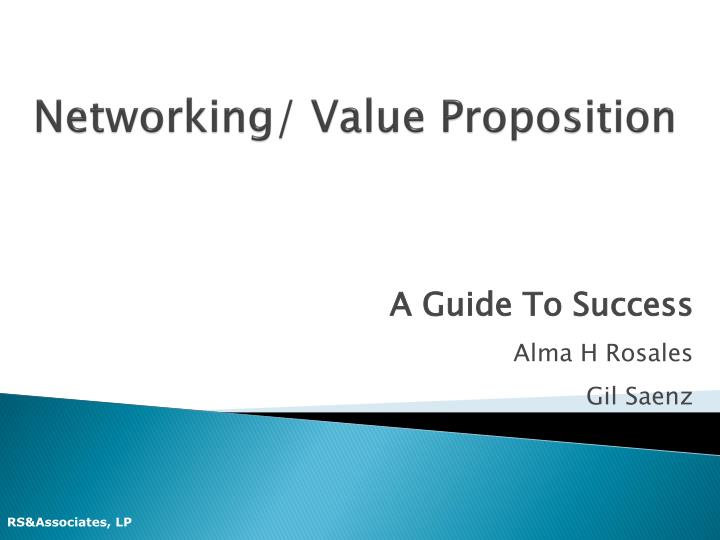 networking value proposition