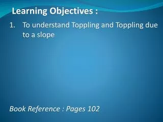Learning Objectives :