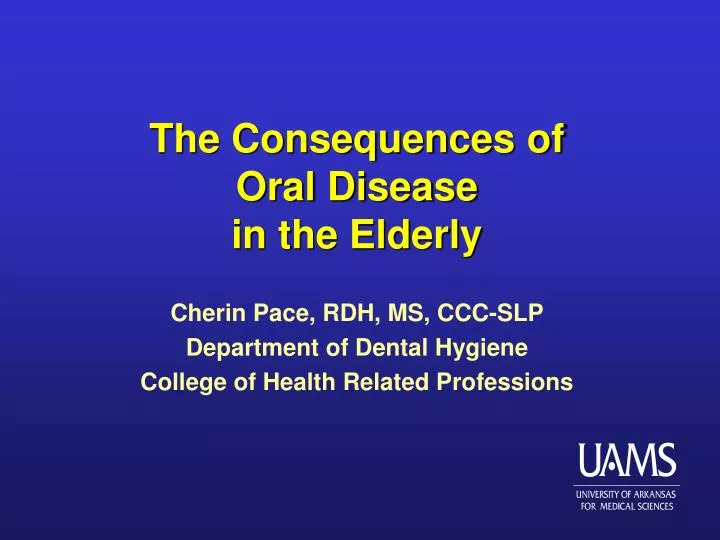 the consequences of oral disease in the elderly