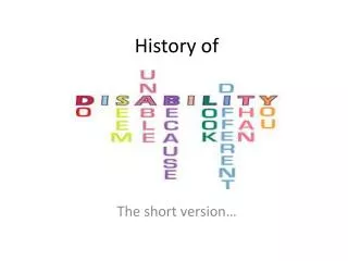 History of