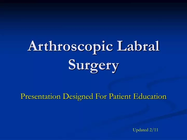 arthroscopic labral surgery
