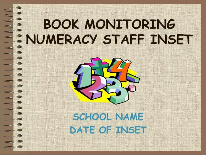book monitoring numeracy staff inset