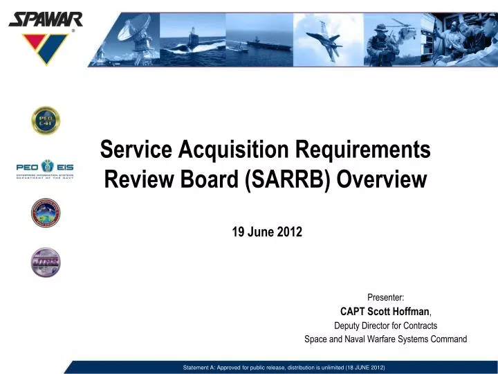 service acquisition requirements review board sarrb overview 19 june 2012