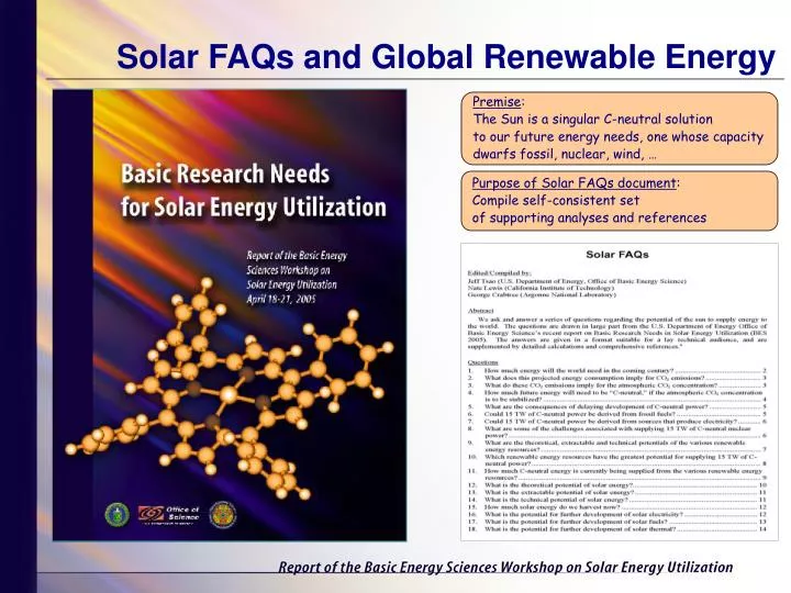 solar faqs and global renewable energy