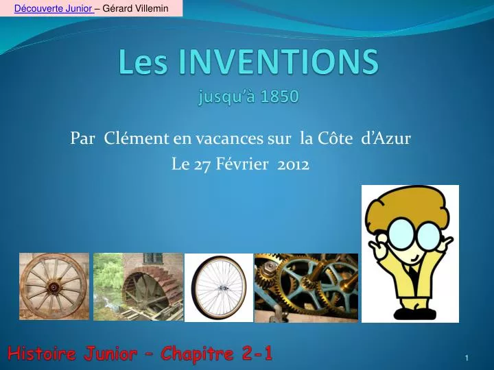 les inventions jusqu 1850