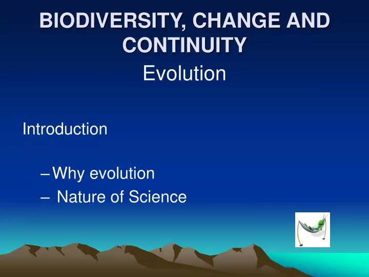 biodiversity change and continuity