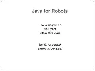 Java for Robots