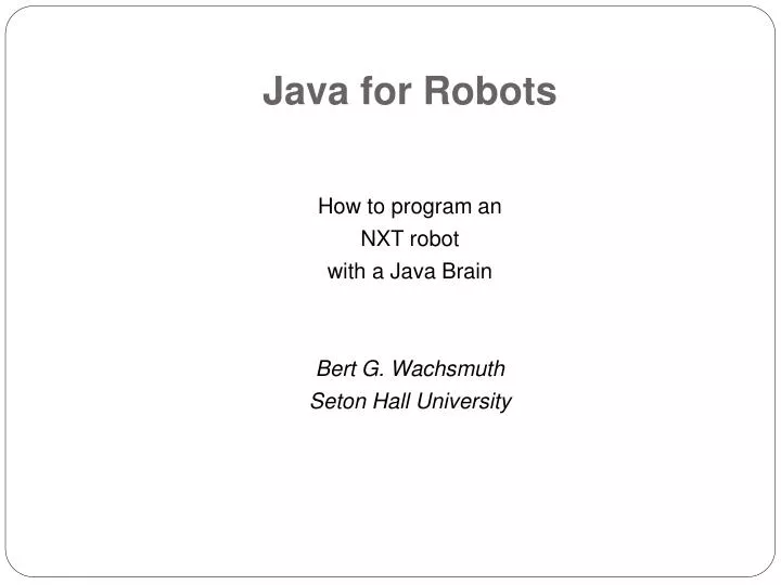 java for robots