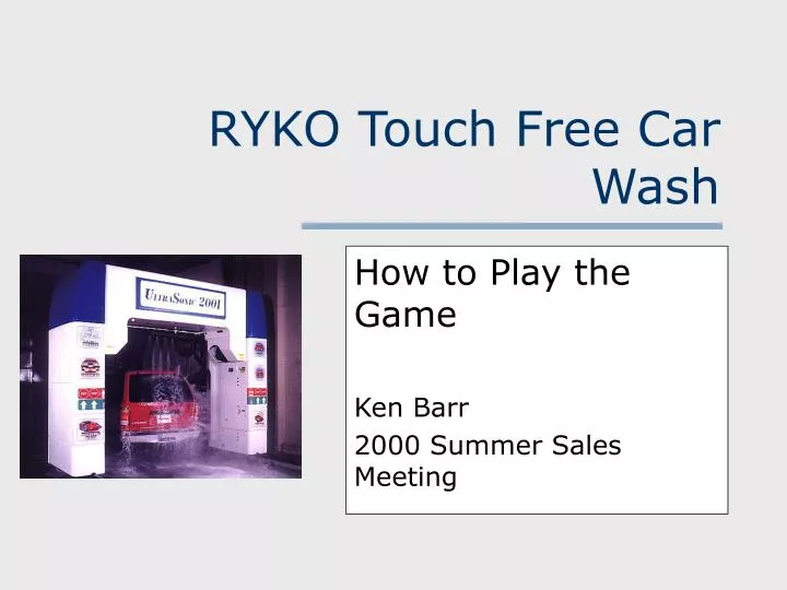 how to play the game ken barr 2000 summer sales meeting