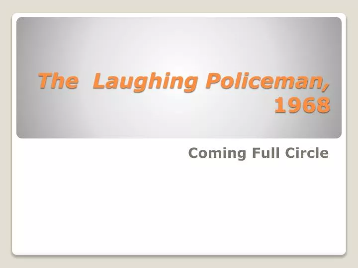 the laughing policeman 1968