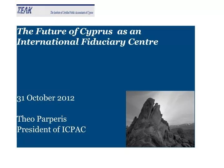 the future of cyprus as an international fiduciary centre