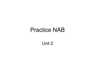 Practice NAB