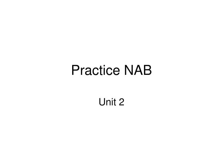 practice nab
