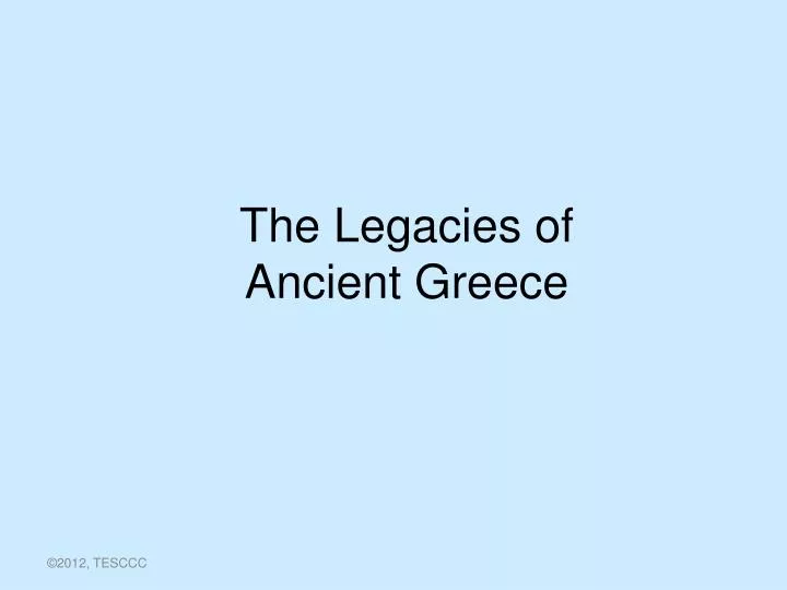 the legacies of ancient greece