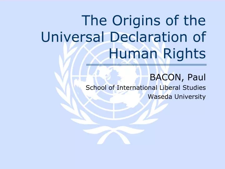 the origins of the universal declaration of human rights