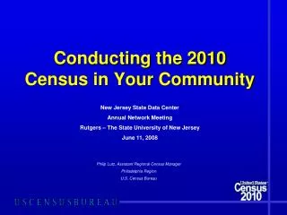 Conducting the 2010 Census in Your Community