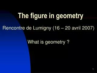 The figure in geometry