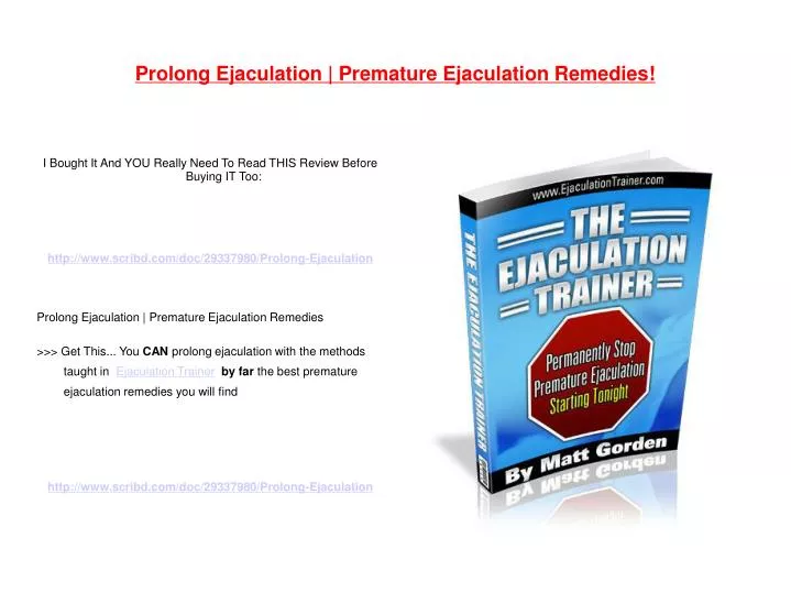 prolong ejaculation premature ejaculation remedies