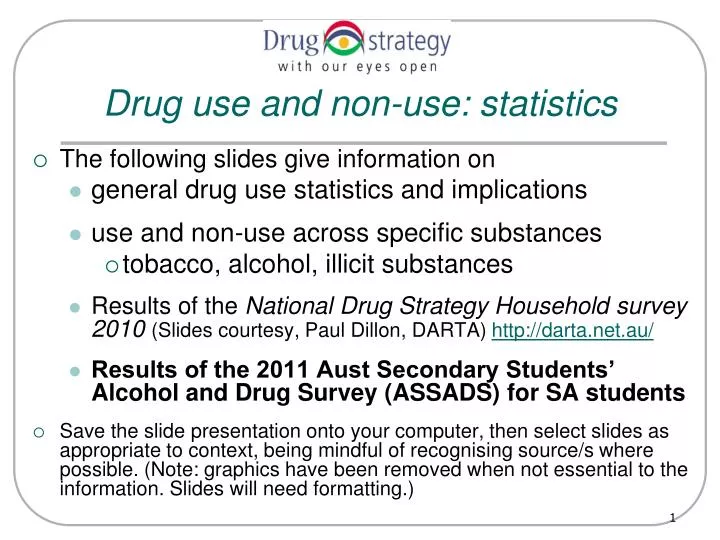 drug use and non use statistics