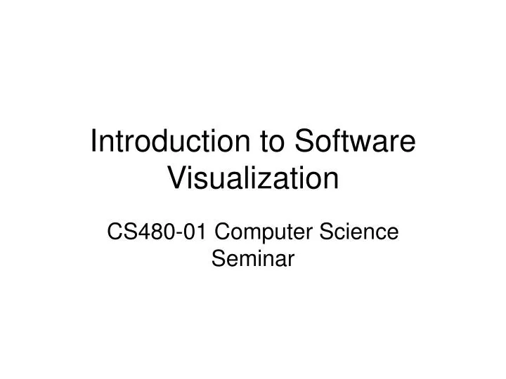 introduction to software visualization