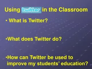 Using in the Classroom