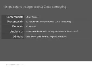 10 tips para tu incorporaci n a cloud computing