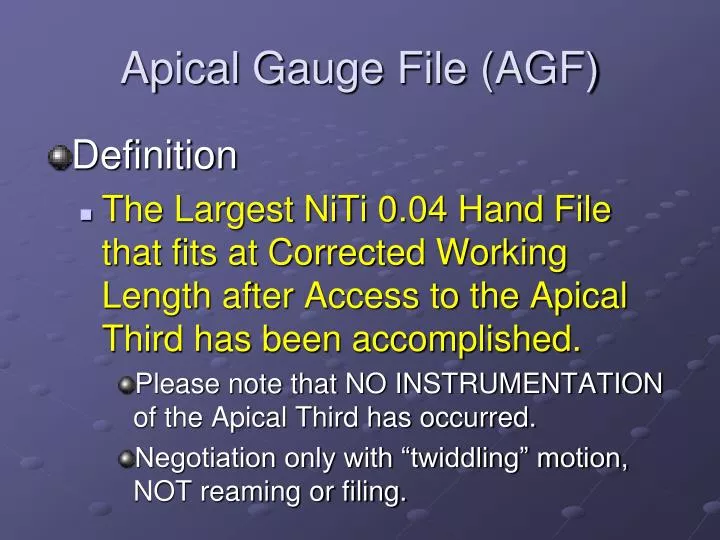 apical gauge file agf