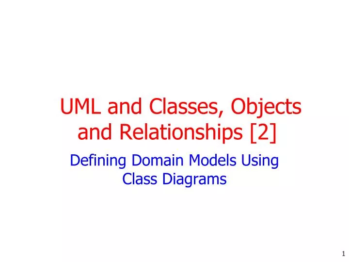 defining domain models using class diagrams
