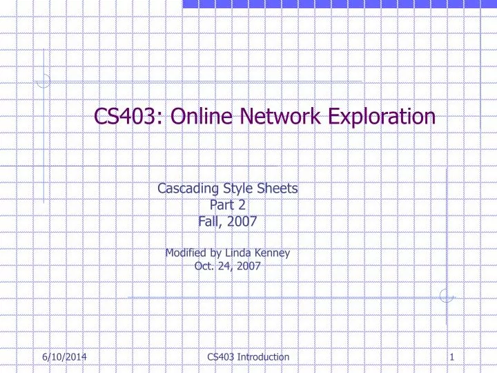 cs403 online network exploration