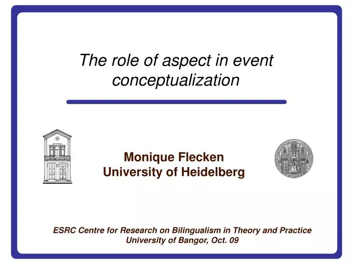 the role of aspect in event conceptualization