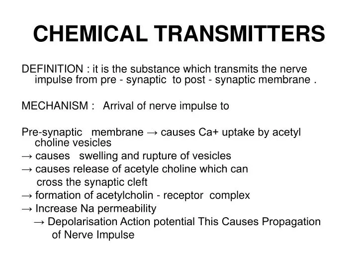 chemical transmitters