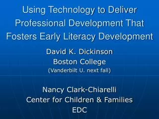 Using Technology to Deliver Professional Development That Fosters Early Literacy Development