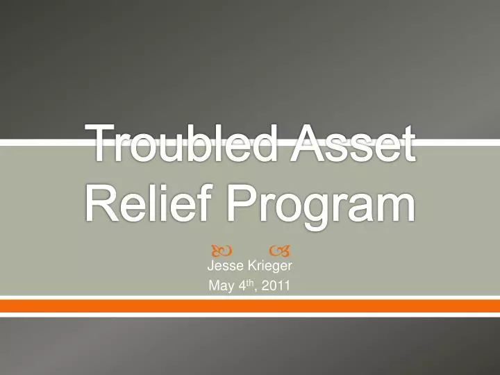 troubled asset relief program