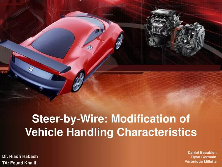 steer by wire modification of vehicle handling characteristics