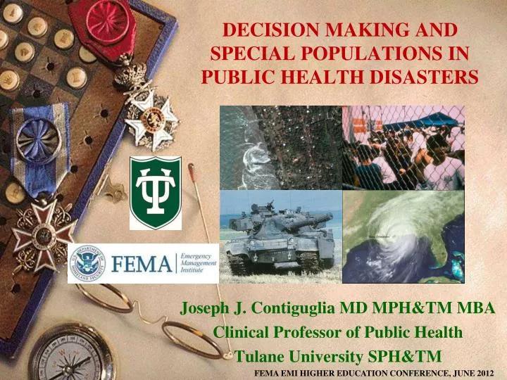 decision making and special populations in public health disasters