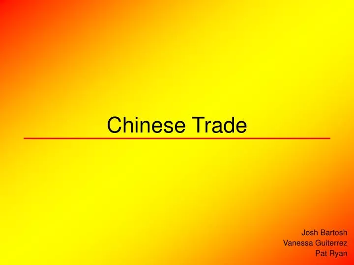 chinese trade