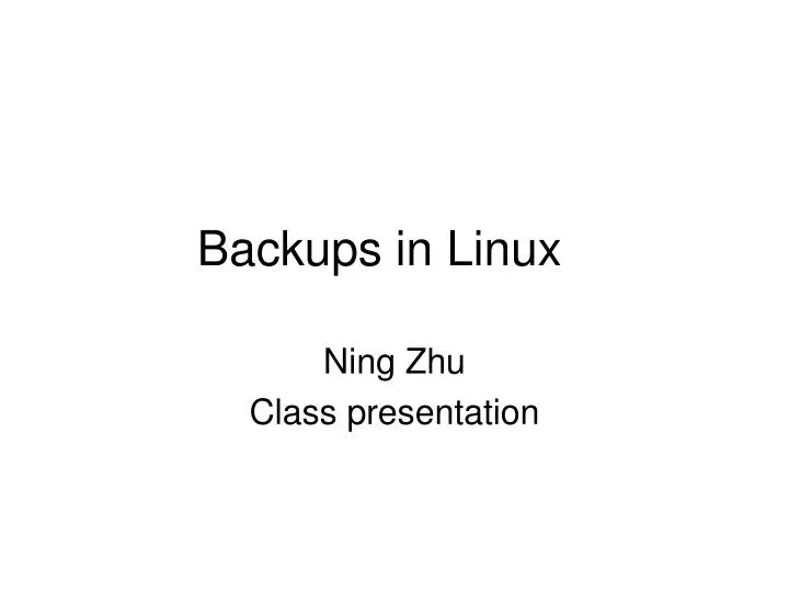 backups in linux