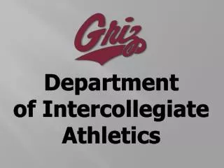 Department o f Intercollegiate Athletics