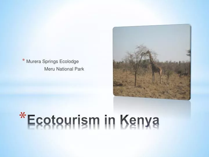 ecotourism in kenya
